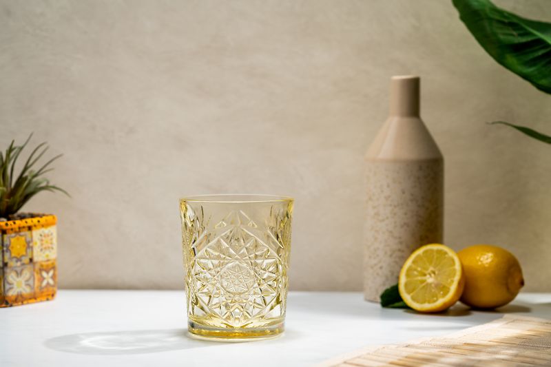 Hobstar double old fashioned, keltainen