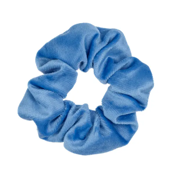 Velvet scrunchie, ibiza blue