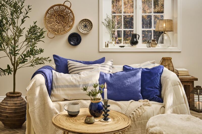 Samettityynynpäällinen 52x52, indigo