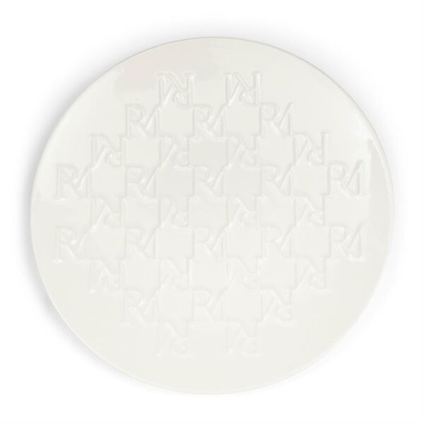 RM monogram cake plate