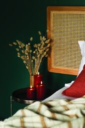 Led pillar candle 15cm, carmine red