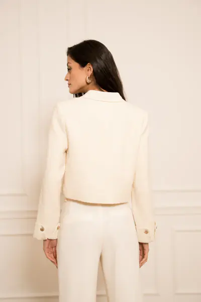 Élise tweed jacket, ecru