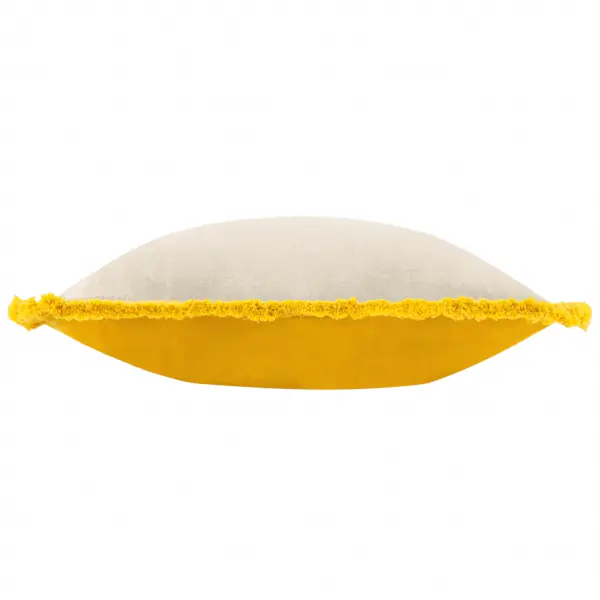 Soleil embroidered cushion cover 30x50, yellow