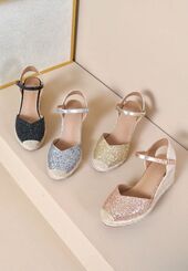 Espadrillo glitter, champagne