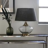 Linen lampshade 35x45, all black