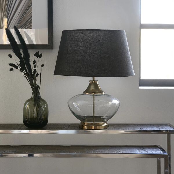 Linen lampshade 35x45, all black