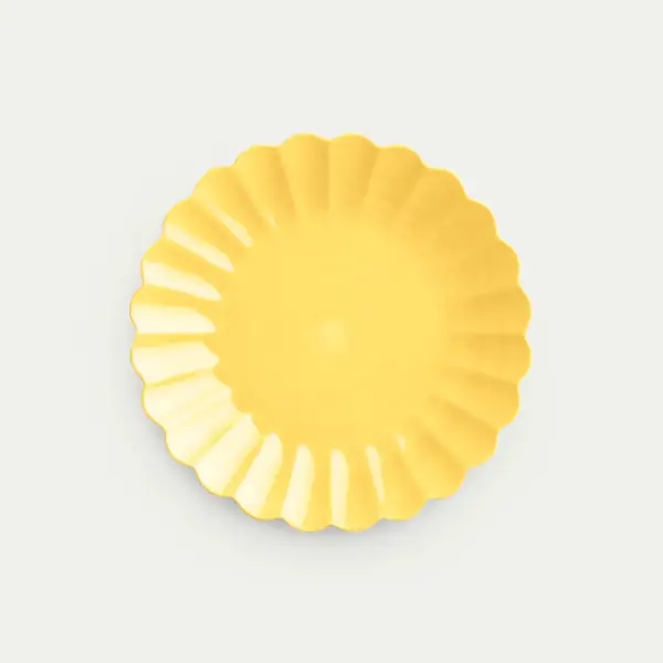 Oyster plate 28cm, yellow