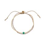 Friendship aventurine gold bracelet