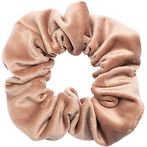 Velvet plain scrunchie, nougat