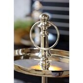 Etagere with 3 oval trays, silver