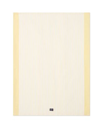 Striped Linen/Cotton Kitchen Towel, Yellow/White