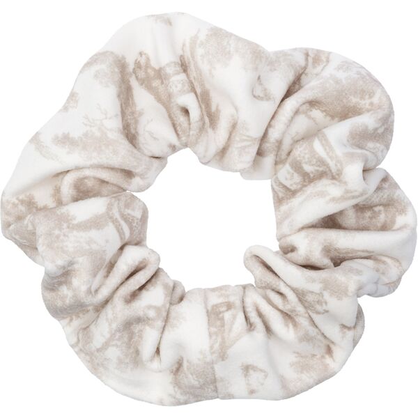Velvet scrunchie, sand savannah pattern