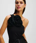 Flower jersey body, black
