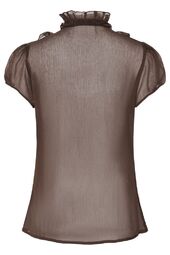 Lilja crinkle shirt, chocolate brown