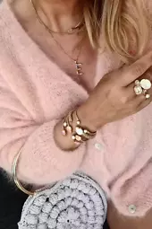 Cornelia mohair cardigan, light pink