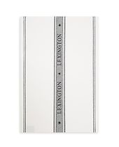 Icons cotton jacquard star kitchen towel, white/black