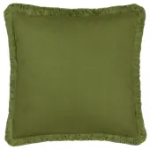 Palm embroidered cushion cover 45x45, green