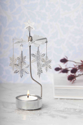 Angel chimes snow star, silver