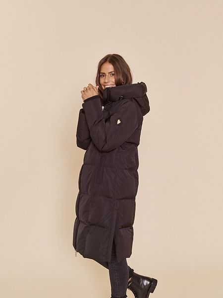 Nova square down coat, black