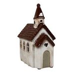 Ceramic church 20cm, white