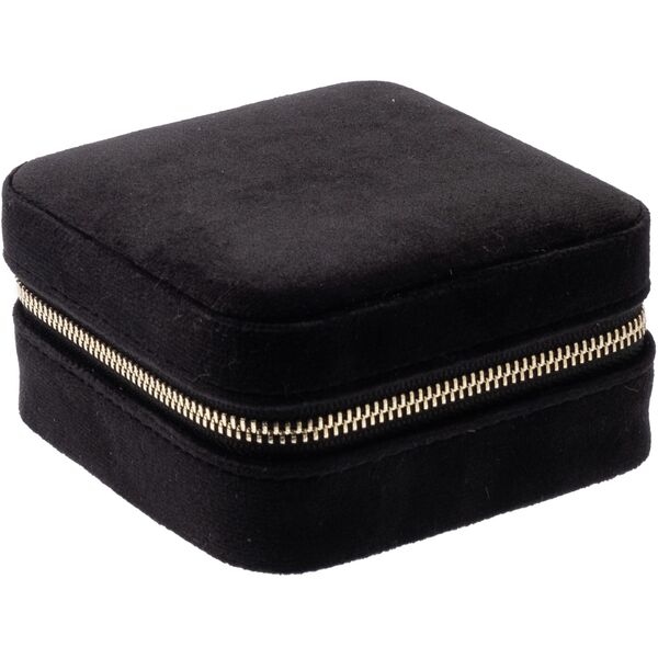Velvet jewellery box mini, black