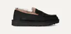 Ellis nubuck loafer, black