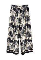 Pants with Toile De Jouy print, noir