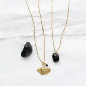 Calm black onyx necklace
