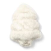 Fluffy tree faux fur box pillow
