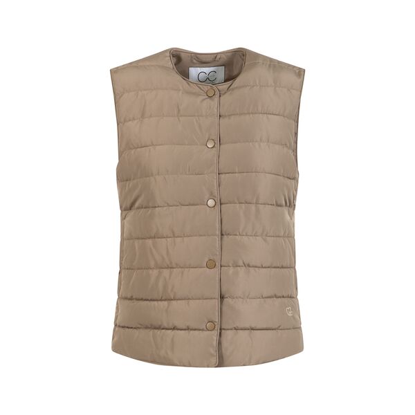 Asta quilted vest, sand