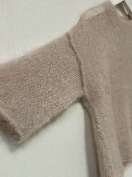 Sweater with seam detail, beige