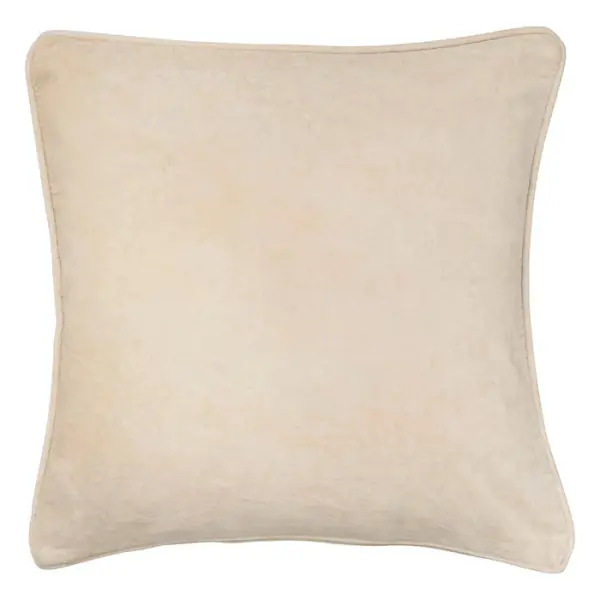 Velvet cushion cover 50x50, vanilla