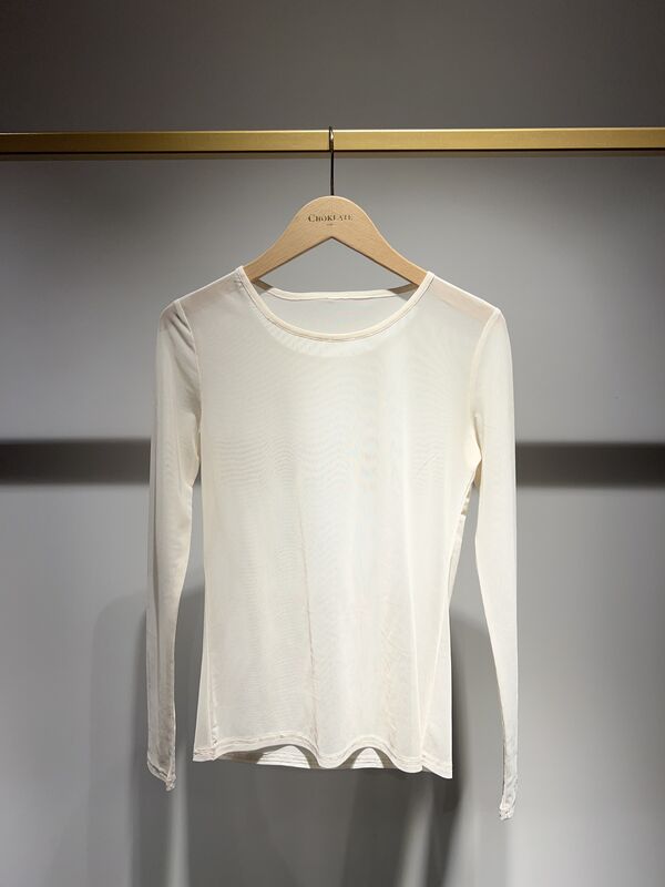 Mesh blouse, ecru