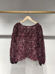 Rosette blouse, prune