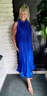 Pliseerattu mekko, blue