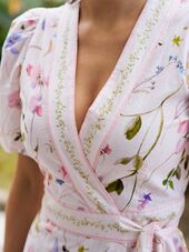 Clarine flower dress, off white