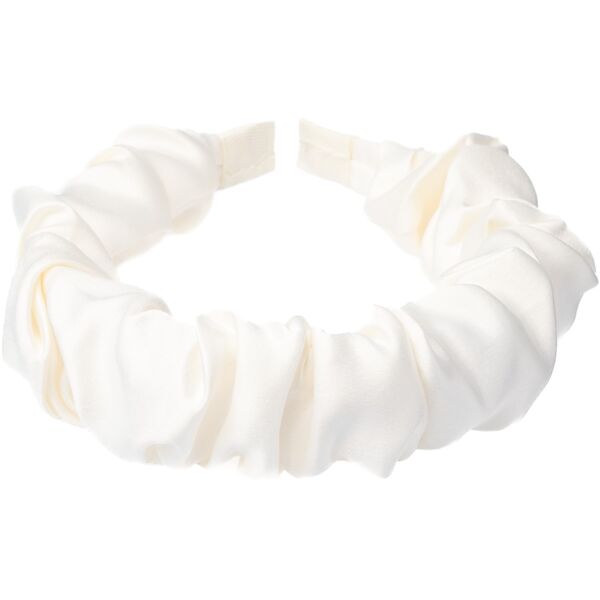 Satin hair band wave, off white