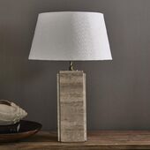 Linen taper lampshade white 45x25