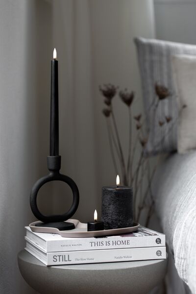 Led candle 10cm, forest black