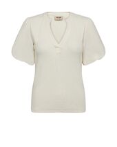 Jada V-SS puff tee, Ecru
