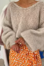 Milana mohair knit, beige