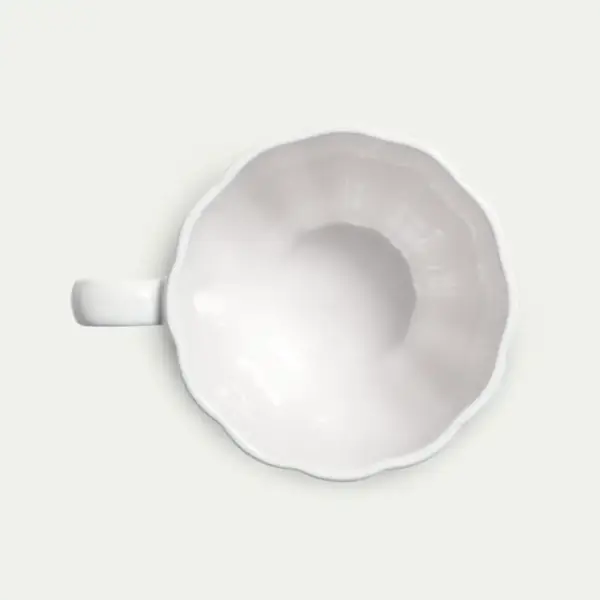 Oyster mug 11cm, white