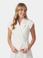 Salima ramie waistcoat, off white