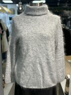 Cashmere turtleneck knit, husky grey
