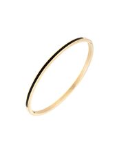 Poppy mini bangle, black gold