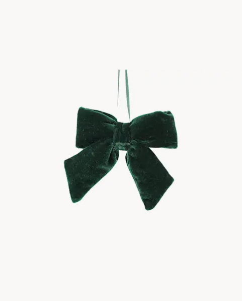 Bow velvet mini, green
