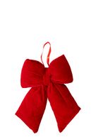 Hanger bow velvet 30cm, red