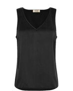 Astrid V silk tank top, black