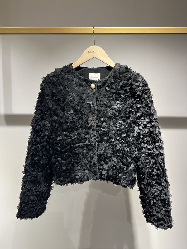 Floral jacket, black