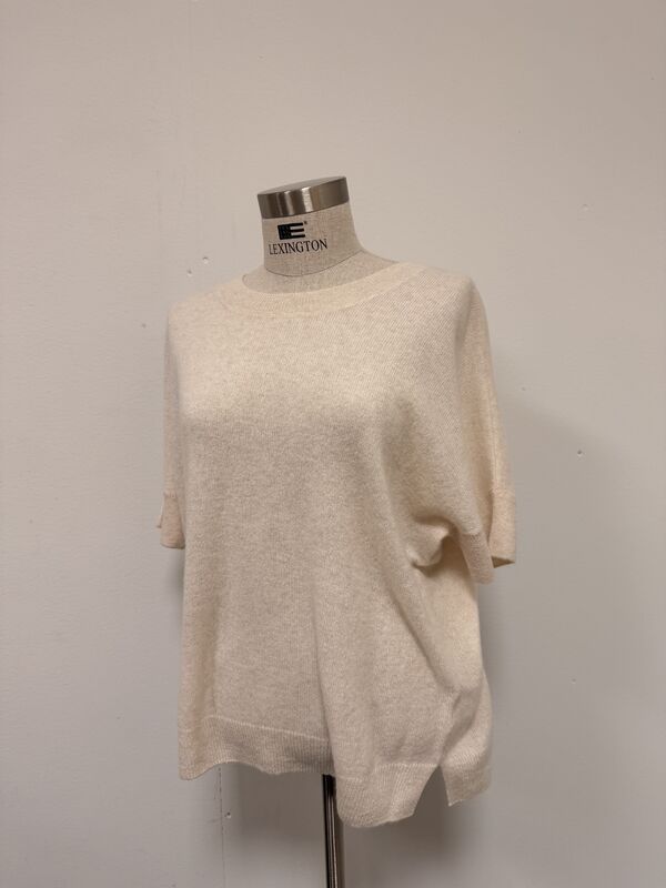 Estheme Oversized short sleeve knit, Beige